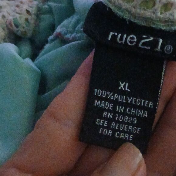 Rue21 Strapless Floral Dress in Mint and Pink - Picture 3 of 3